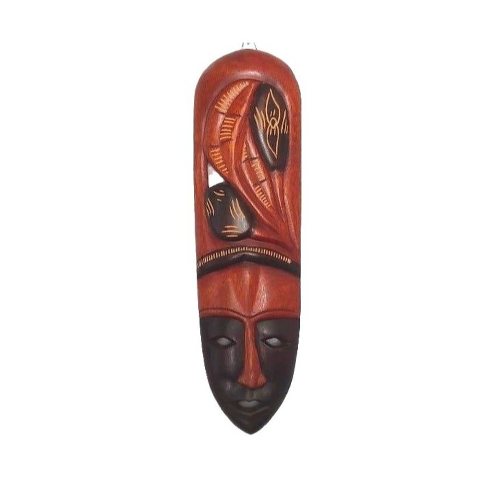 Handmade African Wood Long Wall Mask